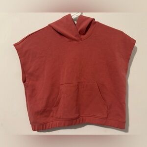 Old Navy Active Dynamic Fleece Sleeveless Salmon Pink Hoodie